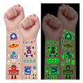 Partywind 315 Styles (30 Sheets) Glow Robot Party Favors, Luminous Robots Temporary Tattoos for Boys Party Supplies Birthday, Goodie Bag Stuffers for Children