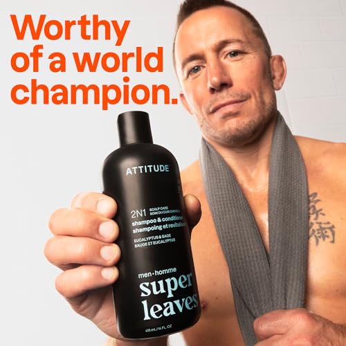 BIO SPECTRA ATTITUDE 2-in-1 Men's Shampoo & Conditioner 32oz - Scalp & Dandruff Care