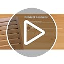 Northwood Sauna Headrest - Handmade Canadian Red Cedar Wood - 1 Pack Ergonomic Neck Support Pillow