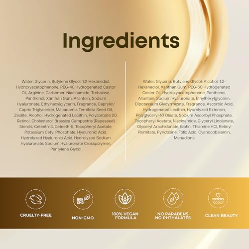Clear Beauty Hyaluronic & Retinol + Vitamin C Collagen Face Mask Duo ? Hydrating, Firming & Revitalizing For Dull Or Aging Skin ? Dermatologist Tested, Korean Skin Care, Clean Beauty ? 10 Sheets
