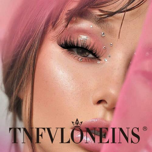 Natural False Eyelashes Wispy Mink Lashes 16mm Cat Eye Lashes Natural Look Eye lash Like Extensions 5D Volume Strip Fake Eyelashes Pack by TNFVLONEINS