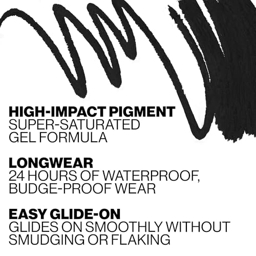 Gel Eyeliner Pencil Black Fishnet - Waterproof Long-Lasting 24H