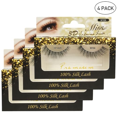 "4 Pairs" Miss Lashes 3D Volume lash M104