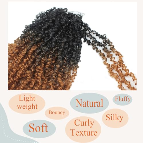 Yanky Twist Crochet Hair 16 Inch Pack of 9 T30 Micro Yaki Twist Synthetic Extensions