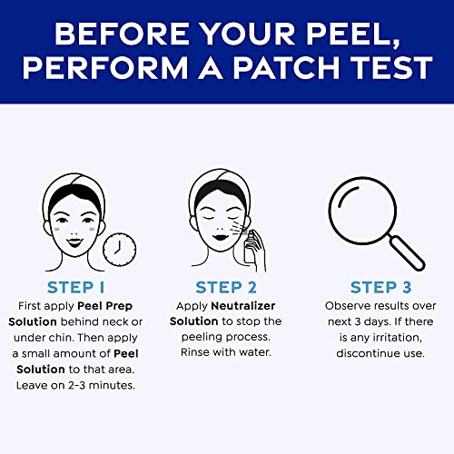 MedPeel Glycolic Acid 30% Chemical Peel at Home Kit ? Includes Peel, Prep & Neutralizer ? Light Strength Chemical Peel for Fine Lines, Wrinkles & Radiant Skin ? Suitable for All Skin Tones