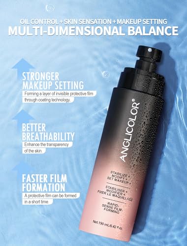 Anglicolor Matte Setting Spray 190mL - Long Lasting Oil Control & Flawless Finish