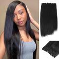 LUHLTHAR 3 Bundles Yaki Straight Hair Extensions 20/22/24 Inch Natural Look