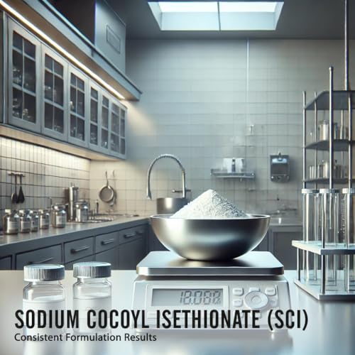 Sodium Cocoyl Isethionate Powder for DIY Solid Shampoo Bars & Bath Bombs - 21.17 oz, Mild Foaming Surfactant, Plant-Based, Sulfate-Free