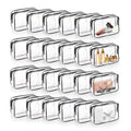Black 24 Pcs Waterproof TSA Approved Clear Toiletry Bags for Travel