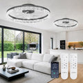 Addlon 20-Inch Low Profile Ceiling Fan with Lights - Black, Remote & Dimmable, Reversible Motor, 2 Mode