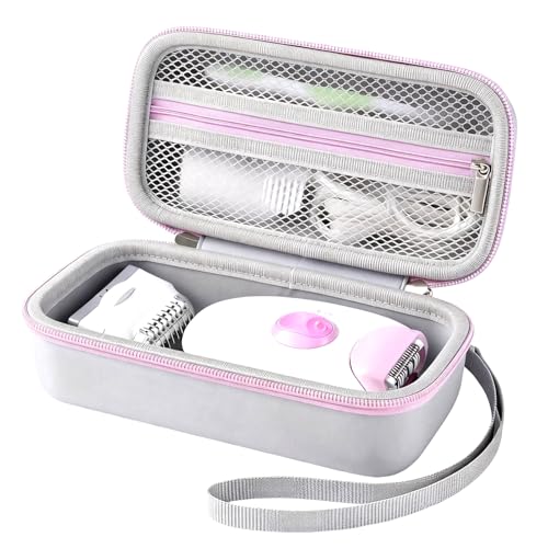 Organizer Case for Braun Silk-epil 3/3-270 Epilator & Accessories ? Hard Protective Travel Storage Box with Mesh Pocket, Holds Hair Removal Device, Shaver Head, Trimmer, Brush, Charger (Box Only)