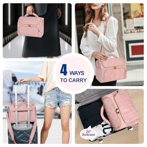 Large Pink Travel Toiletry Bag Organizer for Women - GR69N
