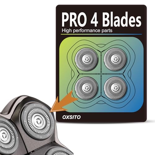 Pro 4 Shaver Replacement Blades Pack of 12 for Skull & Head Grooming - Compatible with Gold, Platinum & More