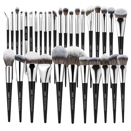 Professional Makeup Brush Set 32 Pcs Vegan Synthetic Brushes for Face & Eyes