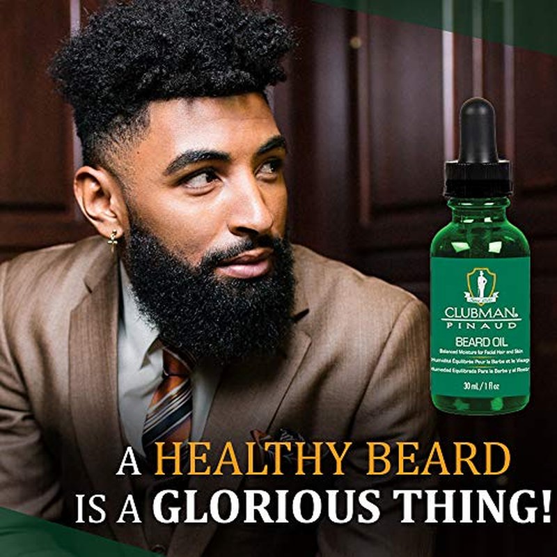 Clubman Pinaud Beard Oil for Men ? Nourishing & Hydrating Beard Oil, Balanced Moisture for Facial Hair and Skin, 1 fl oz, 2 Pack