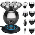 Upgrade 7 Heads Men¡¯s 5-in-1 Electric Head Shaver for Bald Men,Multifunctional Electric Razor for Men£¬Cordless Rechargeable Travel Groomin Hair Trimmer Kits