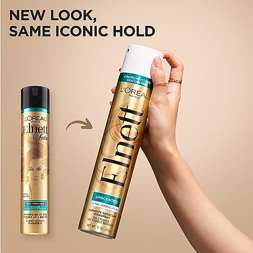 L'Oreal Paris Elnett Satin Hairspray Extra Strong Hold Unscented 11 oz; (Packaging May Vary) | (Packaging May Vary)