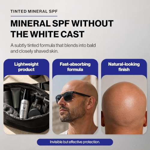 Tinted Mineral Sunscreen SPF 30 for Scalp & Face - Broad Spectrum, No White Cast, 1.7 Fl Oz