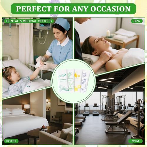 Moist Cotton Towelettes Bulk Pack 240 Individually Wrapped Scented Towels - Lavender, Green Tea, Lemon, Cucumber