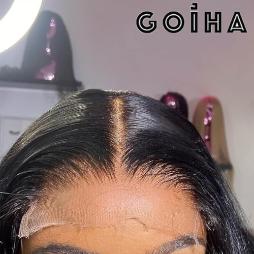 Wavy 5x5 HD Lace Closure Wig - 14 Inch Natural Black Brazilian Virgin Hair