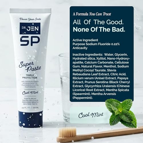 Nano Hydroxyapatite Toothpaste with Fluoride & Cool Mint - Vegan Oral Care