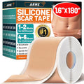 Arme Silicone Scar Tape, Silicone Scar Sheets for Surgical Scars(1.6"x180" Roll-4.6M), Medical Grade Scar Tape Reusable Sheets for Scar Treatment, Soft Scars Tapes for C-Section Keloid Tummy Tuck