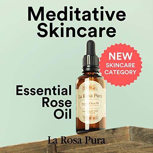 Unique Touch La Rosa Pura Essential Rose Oil Aromatherapy Relaxing and Moisturizing Rose Oil Anti-Aging Effect for Face, Skin, Hair 30ml 1.01fl.oz