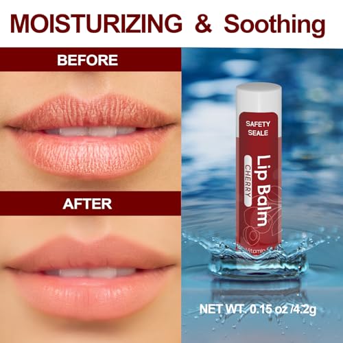 Bulk 98 Pack Natural Lip Balm with Vitamin E & Coconut Oil - 14 Flavors, Moisturizing & Soothing - Variation of THIS listing