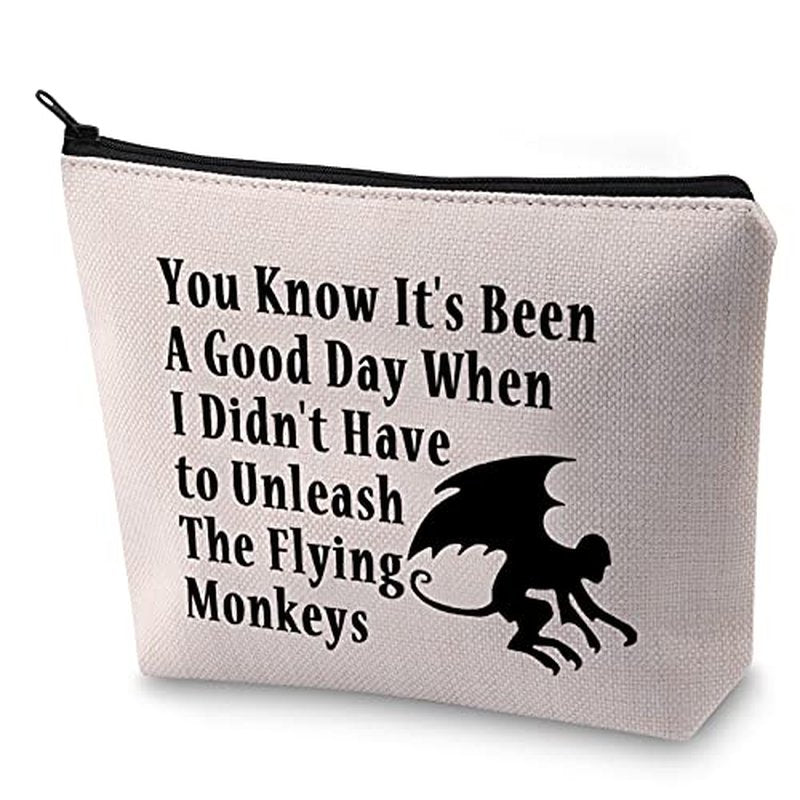 BLUPARK Wizard Gift Flying Monkeys Makeup Bag You Know It's Been A Good Day Unleash The Flying Monkeys Cosmetic Bag (It's Been A Good Day)