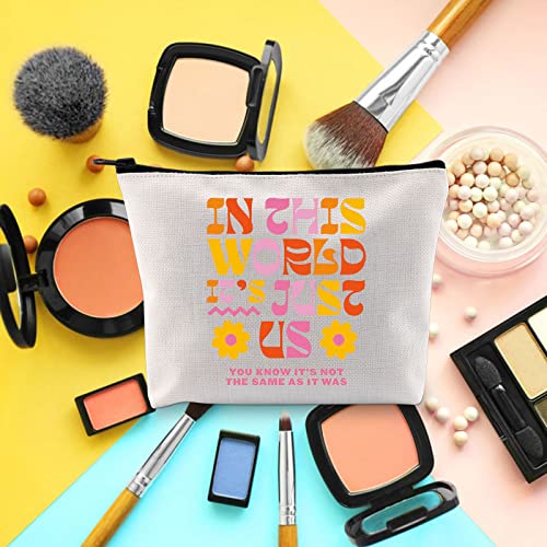 BLUPARK Singer Inspired Makeup Bag Singer Merch Album Gift Singer Makeup Bag Singer Fan Gift Singer Zipper Pouch Music Lover Gift (Just Us)