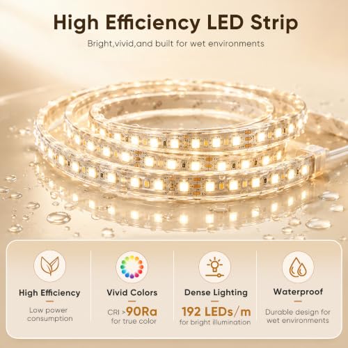 LED Bathroom Mirror with Lights - 36 Inch x 30 Inch, White, 3 Light Modes, Anti-Fog