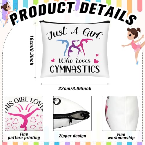 20 Pcs Gymnastics Gift Makeup Bags for Girls - Inspirational Canvas Storage Set Variation of THIS listing
