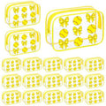 18 Pcs Softball Clear Makeup Bags 7 x 4.7 x 2.4 Inch Goodie Gift Bags Waterproof PVC Cosmetic Pouch with Zipper Portable Travel Pouch Organizer for Team Gift & Sport Party Favor