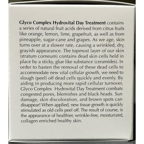 Dinur Cosmetics Glyco Complex Day Treatment Lightweight Moisturizing Cream with Glycolic Acid Exfoliating & Hydrating Formula for Smoother Radiant Skin Ideal for Use Under Makeup or Alone 2 OZ