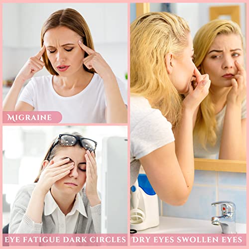 Jade and Rose Quartz Eye Masks Set - Cooling Relaxation Compress for Eyes