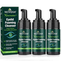 NOVEHA Extra Strength Tea Tree Eyelid & Face Cleansing Foam 3 Pack – Gentle Daily Facial & Eyelid Cleanser