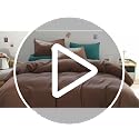Pureant Brown Queen Comforter Set 90x90 Inches Mocha Coffee Bedding