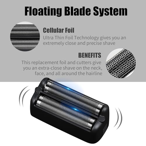 Replacement Shaver Foil for BaBylissPRO FXONE Double Foil - Hypo-Allergenic Black