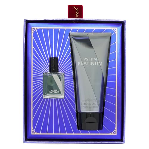 Victoria's Secret Platinum Mini Fragrance Duo Gift Set - Cologne & Travel Lotion - 2 Fl Oz