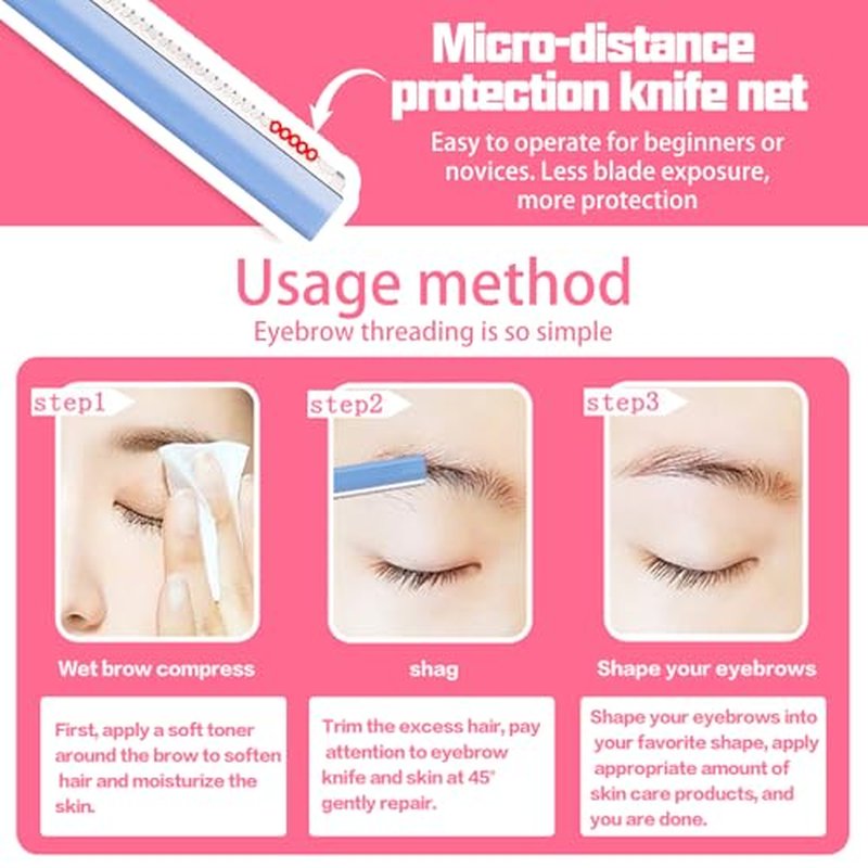 12 PCS Eyebrow Razor, Face Razors for Women and Men, Grooming Exfoliating Dermaplaning Tool for Face, Women Facial Hair Remover with Cover, Multipurpose Eyebrow Trimmer Shaper (blue)
