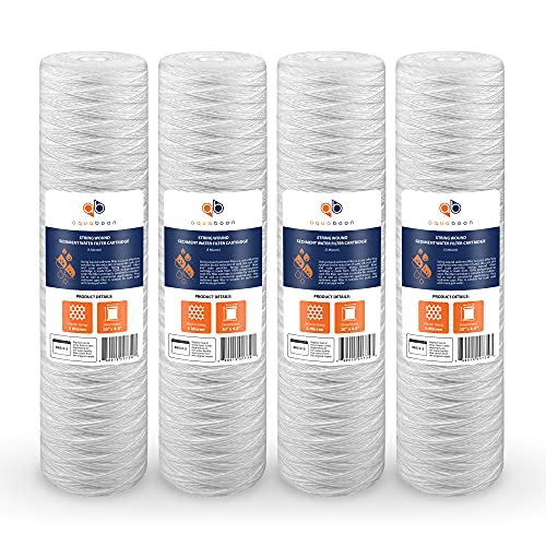 5 Micron 20 x 4.5 Inch Whole House Water Filter Cartridge - 4 Pack, Variations of 4/5 Micron