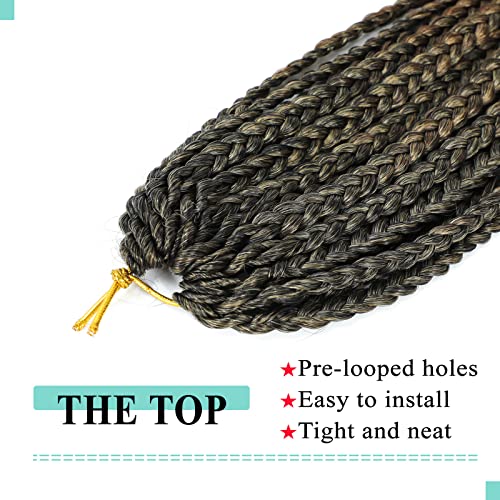 Flagship 18 Inch Crochet Box Braids 8 Packs Ombre 1B/30/27 Synthetic Hair