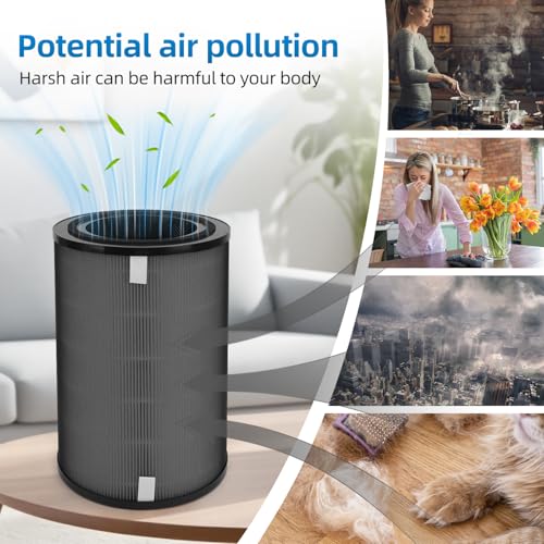 2 Pack Replacement Air Purifier Filter for Dreo Macro Max S - HEPA Carbon Pre-Filter