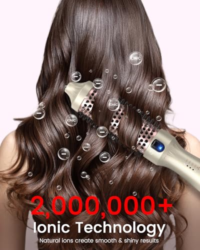 ZAVAREA Gold 1.5 Inch Heated Curling Brush for Voluminous Blowouts