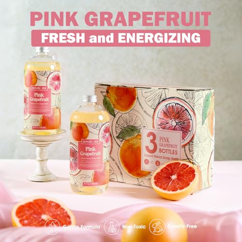 ROMIIE ZOI Pink Grapefruit Liquid Hand Soap Refill 3-Pack, 26 Fl Oz Each