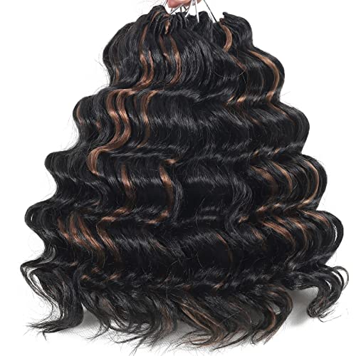 Ocean Wave Crochet Hair - Deep Water Wave Short Hair Extensions 7 Packs - 9 Inch Variation of THIS listing