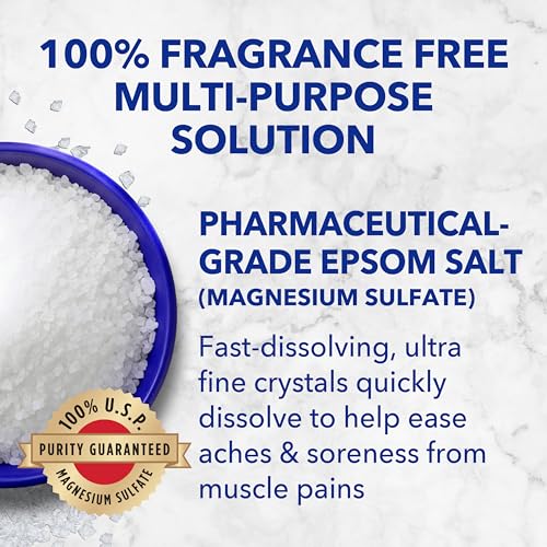 Dr Teal's 19 lb Pure Epsom Salt Multipurpose Bath & Foot Soak, Fragrance Free
