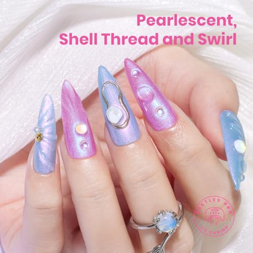 Dazzle Dry Nail Lacquer (Step 3) - Spiritual Diva - A sheer iridescent pink oyster shell shimmer. Clear, Pink Shimmer. (0.5 fl oz)