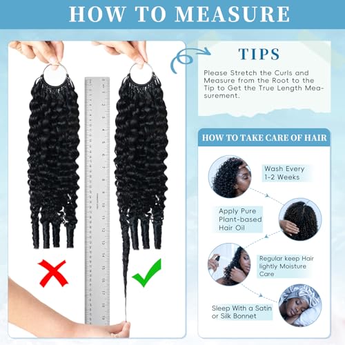 Black Burmese Curly Crochet Human Hair Extensions - 14 Inch 120g - Unprocessed, Knotless, Reusable
