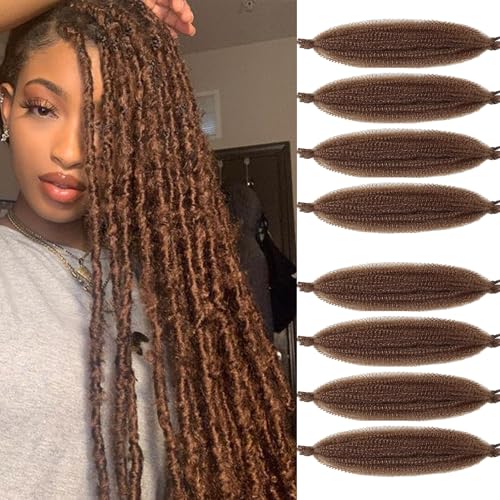 8 Pack 24 Inch Dark Brown Afro Spring Twist Hair for Soft Locs - Marley & Braiding Styles